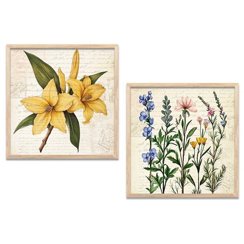 Botanical  Wall  Art Paintings  with Frame for Wall Decor