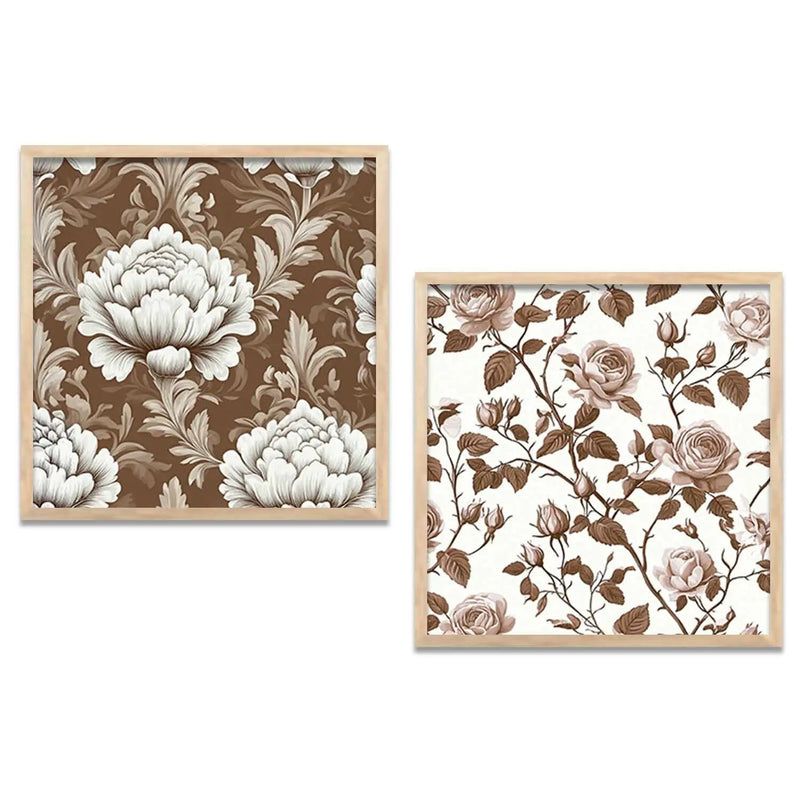 Floral  Wall   Art Paintings  with Frame for Wall Decor