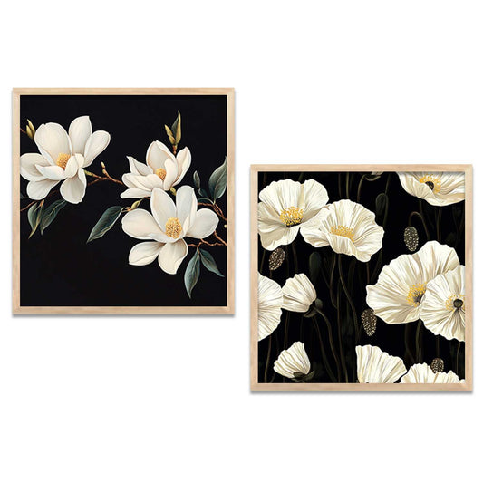 Floral  Wall Art Paintings  with Frame for Wall Decor
