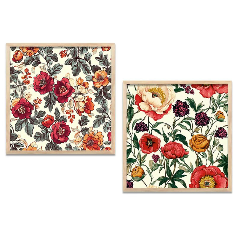 Floral  Wall Art Paintings  with Frame for Wall Decor