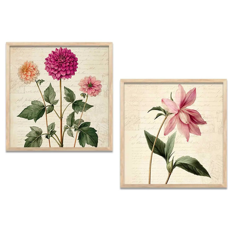 Botanical  Wall Art Paintings  with Frame for Wall Decor