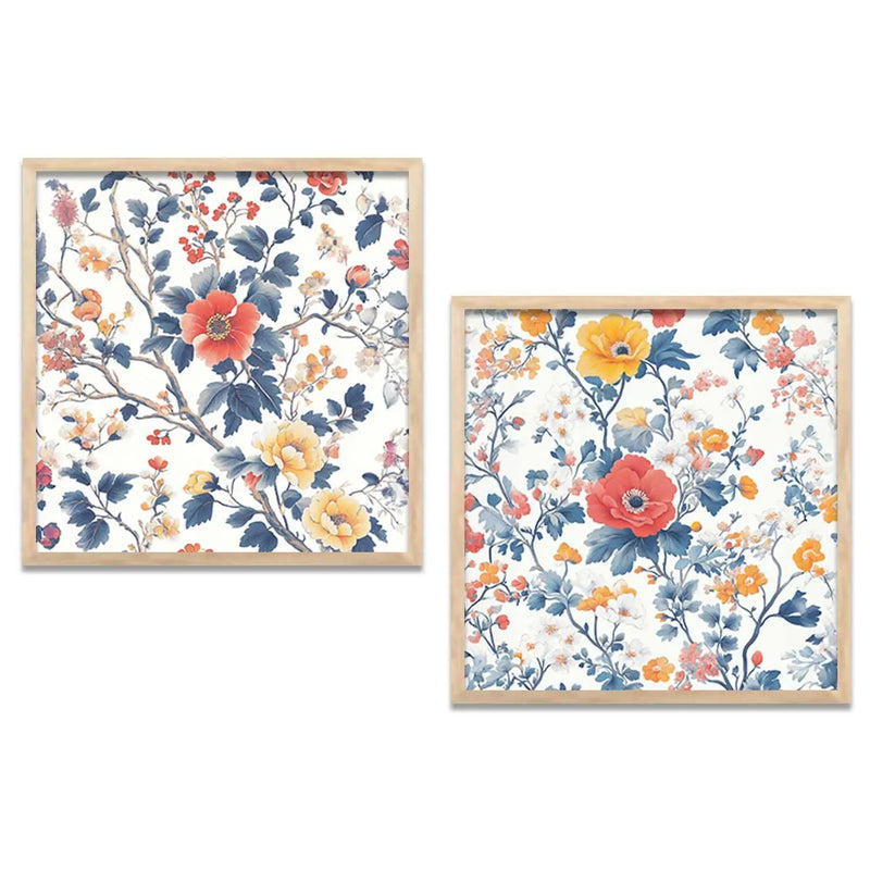 Floral  Wall   Art Paintings  with Frame for Wall Decor