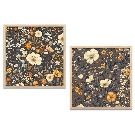 Floral  Wall   Art Paintings  with Frame for Wall Decor