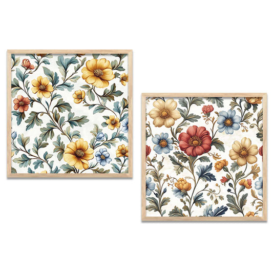 Floral  Wall  Art Paintings  with Frame for Wall Decor
