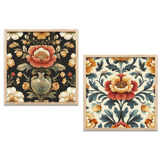 Floral  Wall   Art Paintings  with Frame for Wall Decor