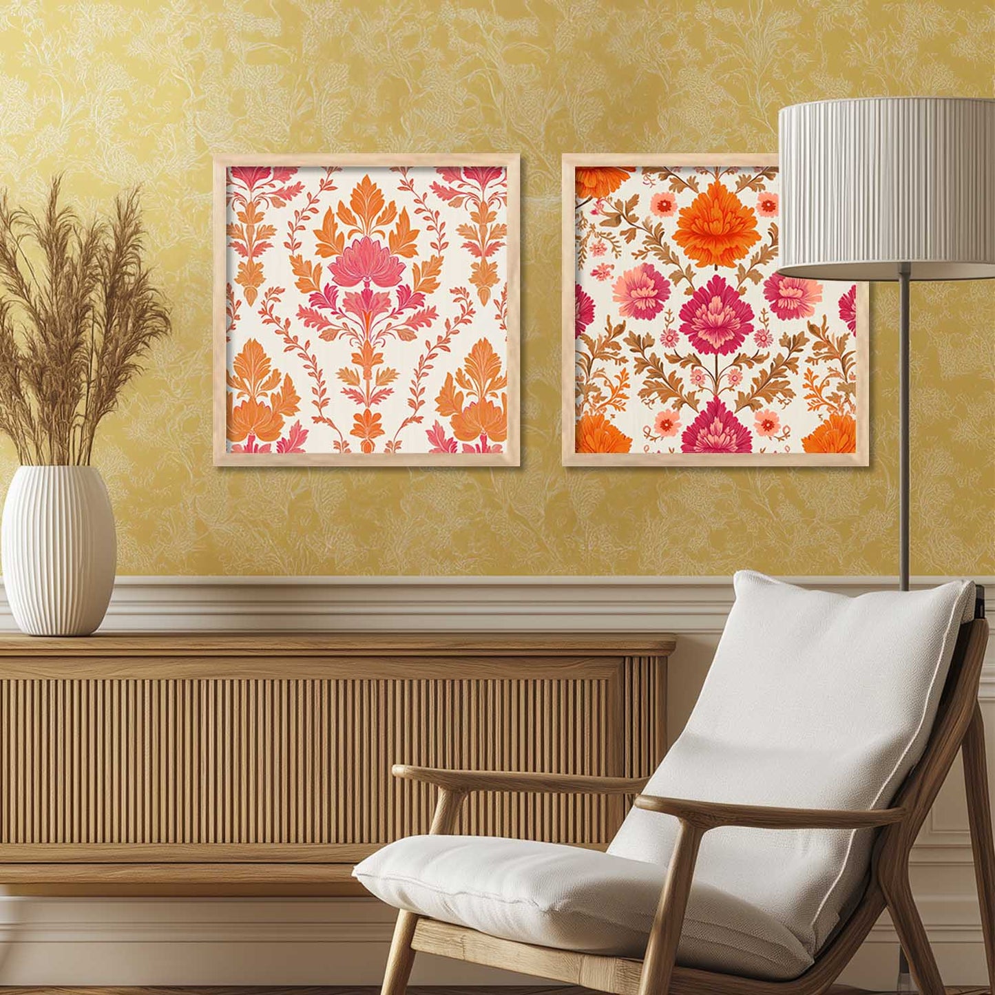 Floral   Wall  Art Paintings  with Frame for Wall Decor