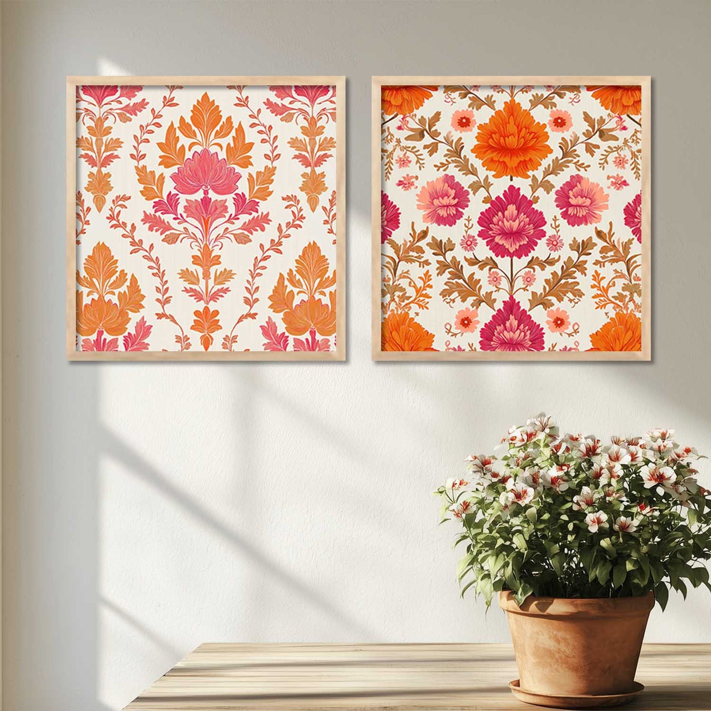 Floral   Wall  Art Paintings  with Frame for Wall Decor