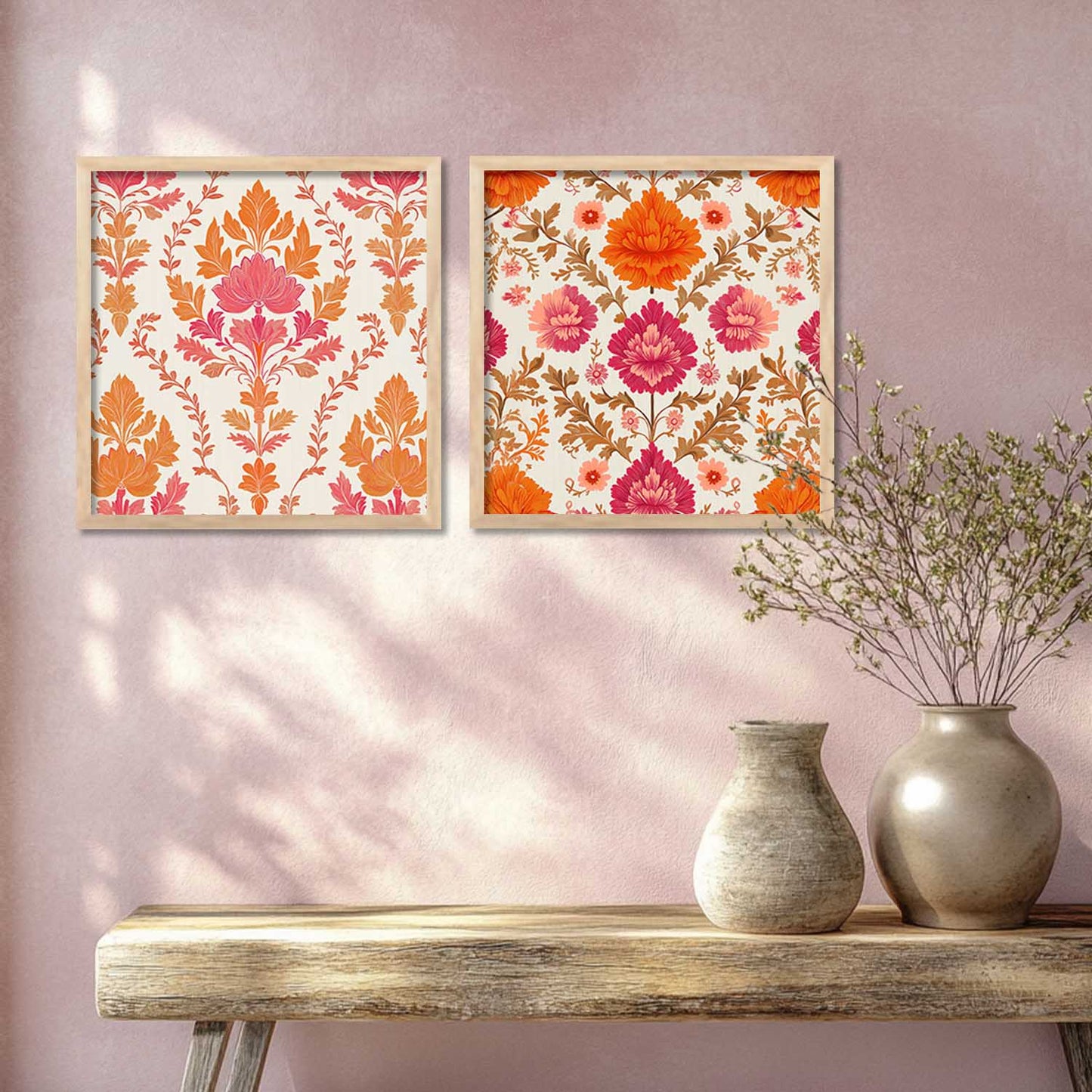 Floral   Wall  Art Paintings  with Frame for Wall Decor