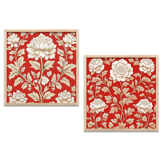 Floral    Wall  Art Paintings  with Frame for Wall Decor