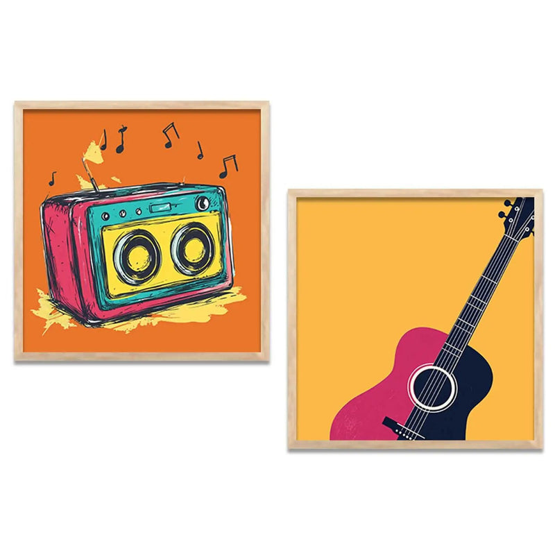 Music  Wall Art Paintings  with Frame for Wall Decor