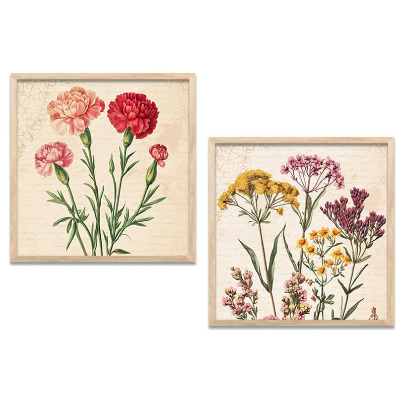Botanical  Wall Art Paintings  with Frame for Wall Decor