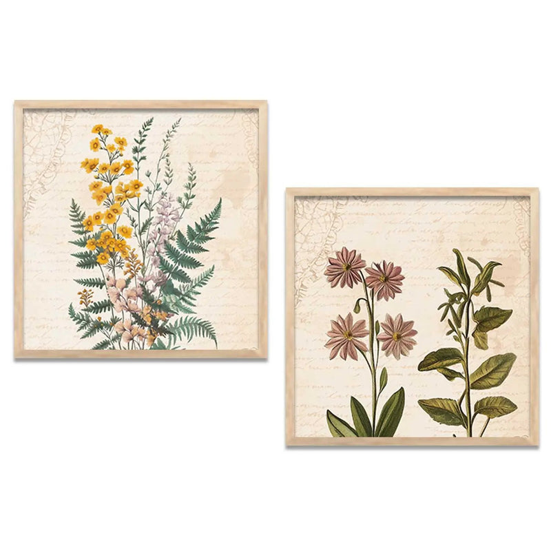 Botanical  Wall Art Paintings  with Frame for Wall Decor