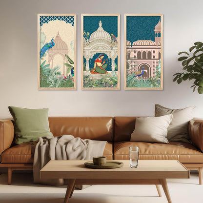 Traditional Indian Framed Art Set