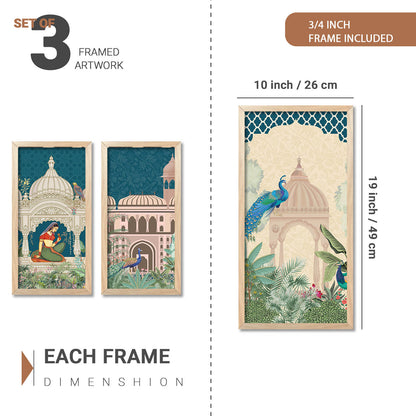 Traditional Indian Framed Art Set