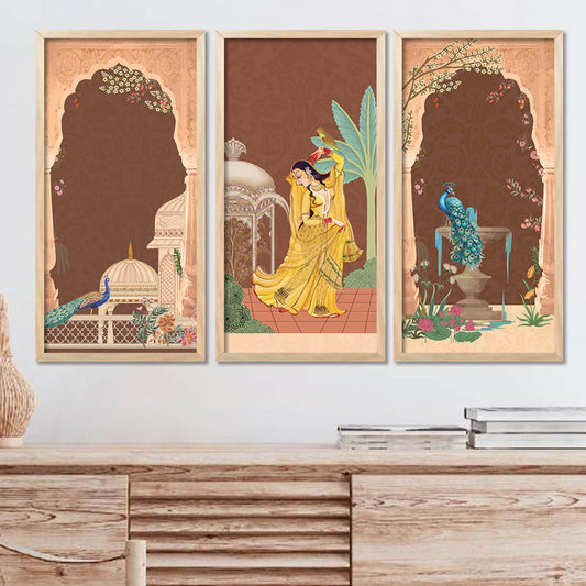 Traditional Indian Framed Art Set