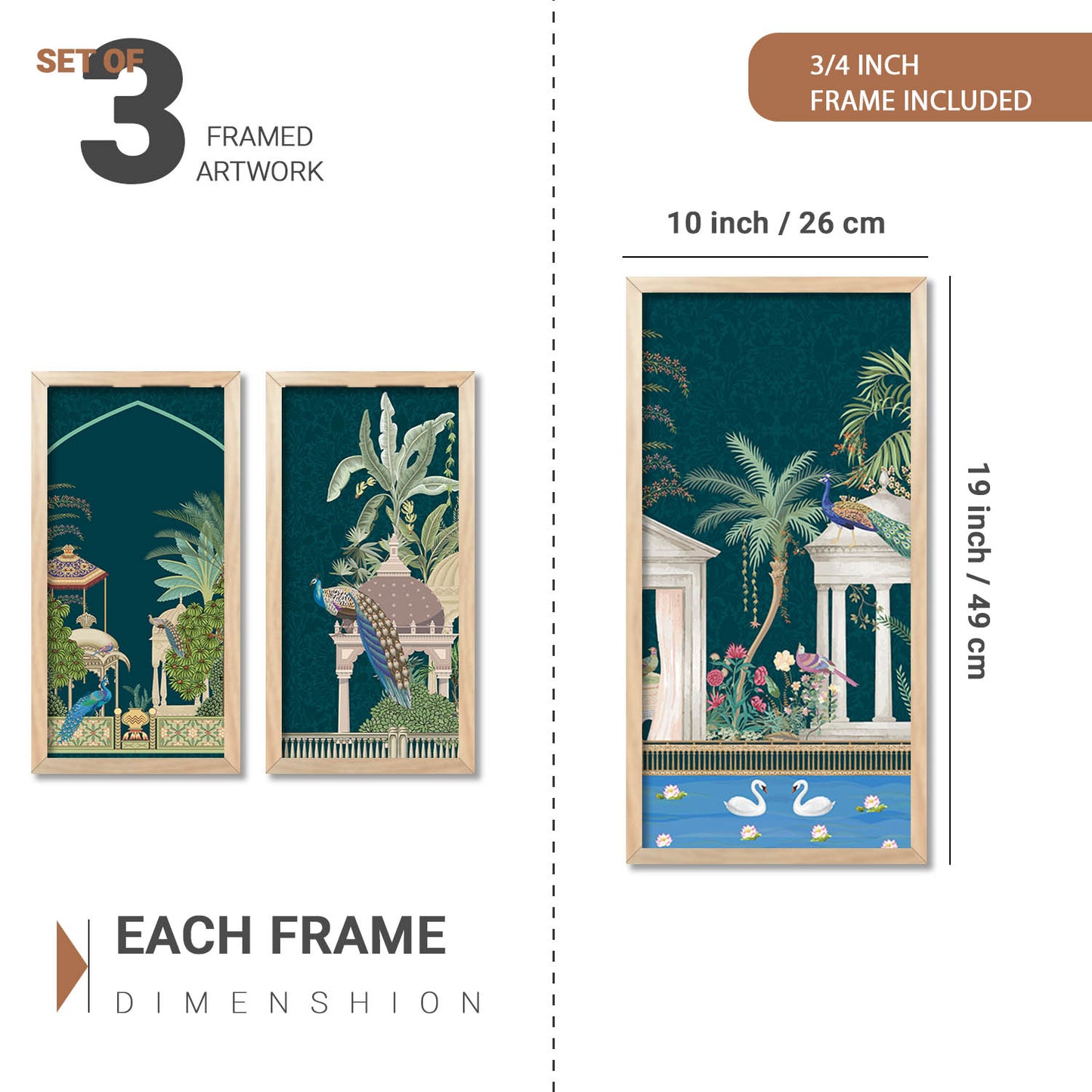 Traditional Indian Framed Art, Decorative Wall Art