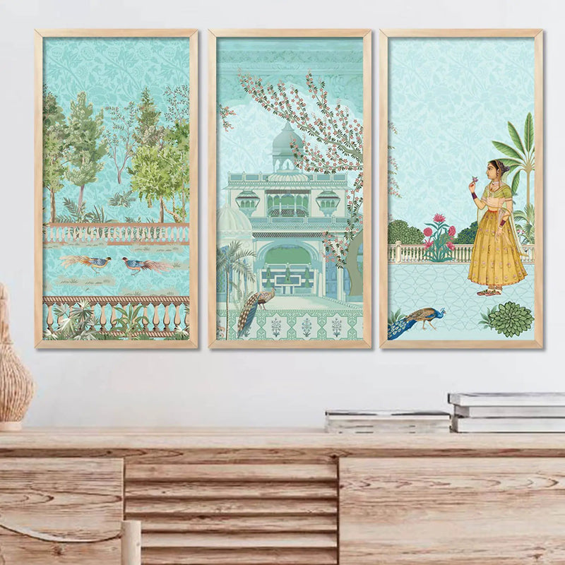 Traditional Indian Framed Art, Decorative Wall Art