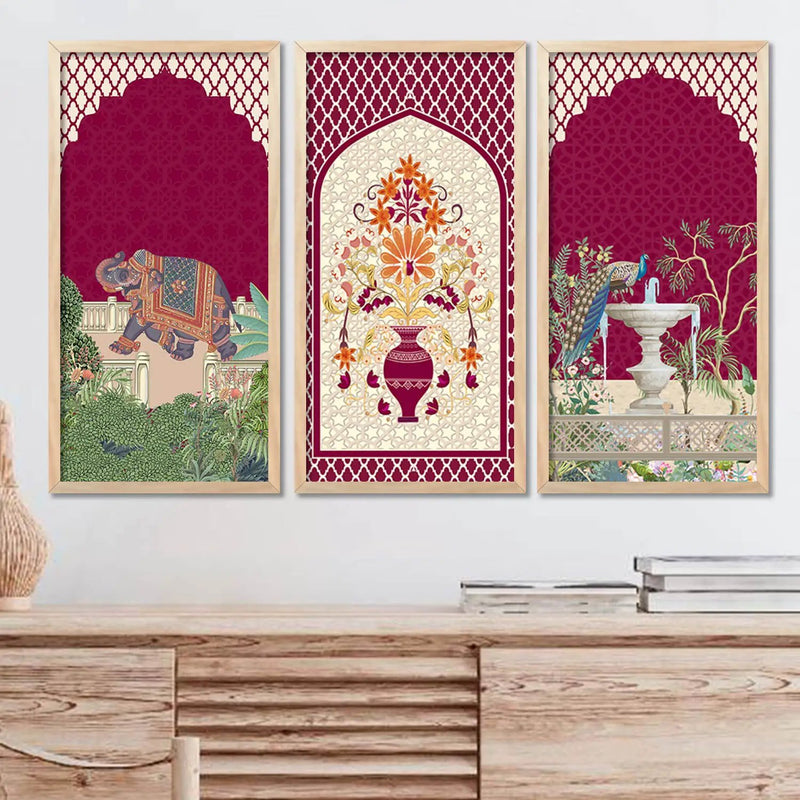 Traditional Indian Framed Art, Decorative Wall Art