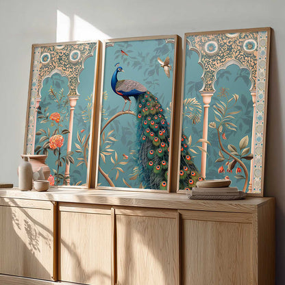 Traditional Animal Framed Art, Decorative Wall Art