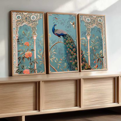 Traditional Animal Framed Art, Decorative Wall Art