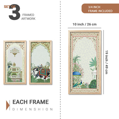 Madubani Indian Wall Art Framed Prints , Decorative Wall Art