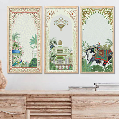 Madubani Indian Wall Art Framed Prints , Decorative Wall Art