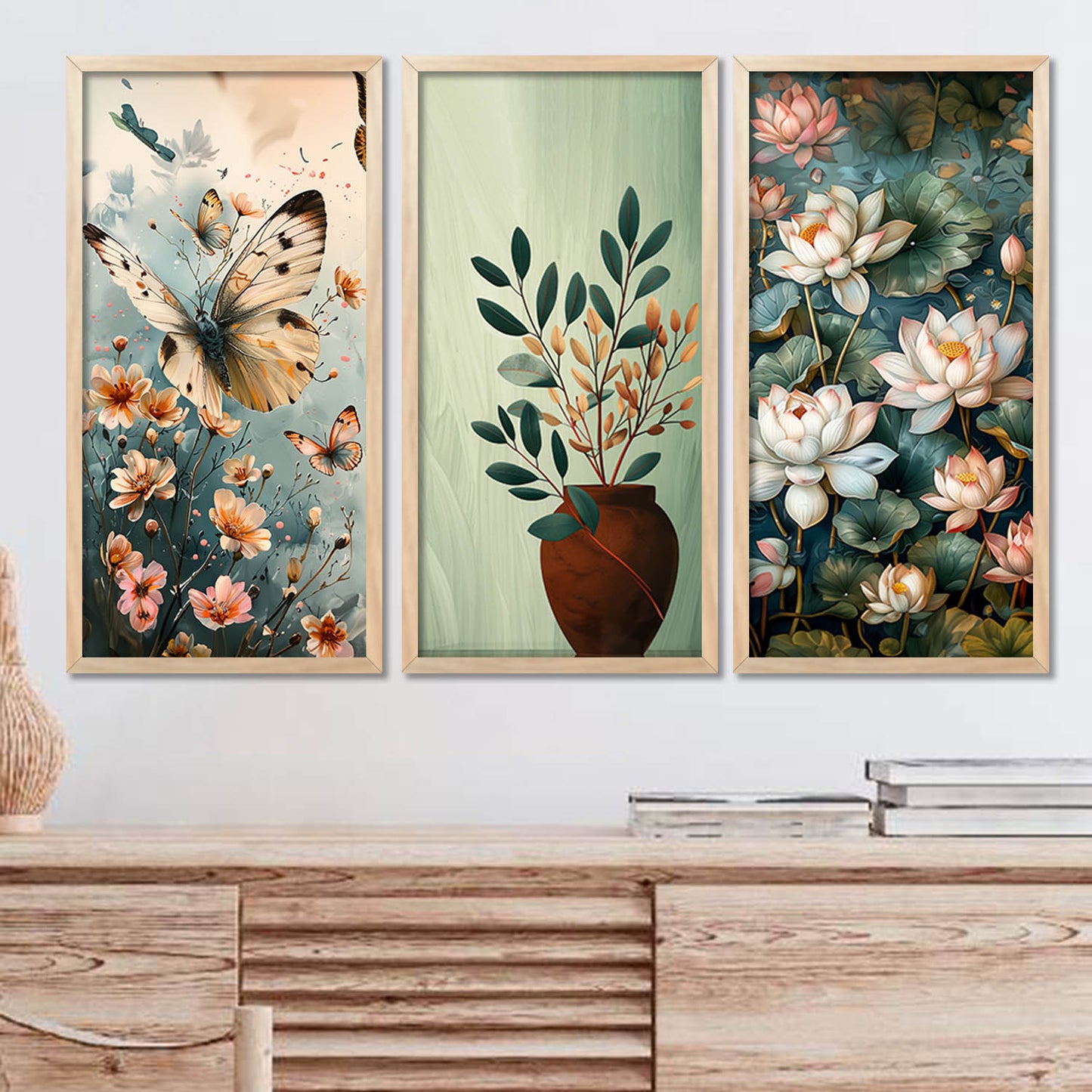 Floral Wall Art Home Decor Living Room , Decorative Wall Prints