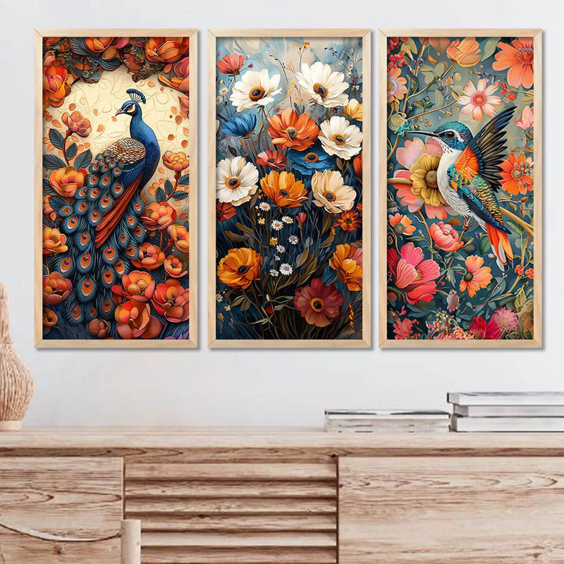 Floral Wall Art Home Decor Living Room , Decorative Wall Prints