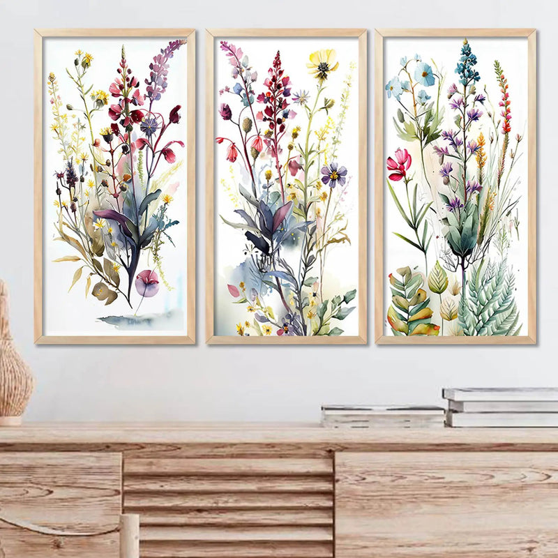 Floral Wall Art Home Décor Living Room , Decorative Wall Prints