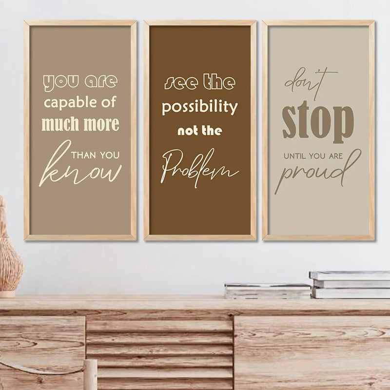 Motivational Art Home Décor Living Room , Decorative Wall Prints by Kotart