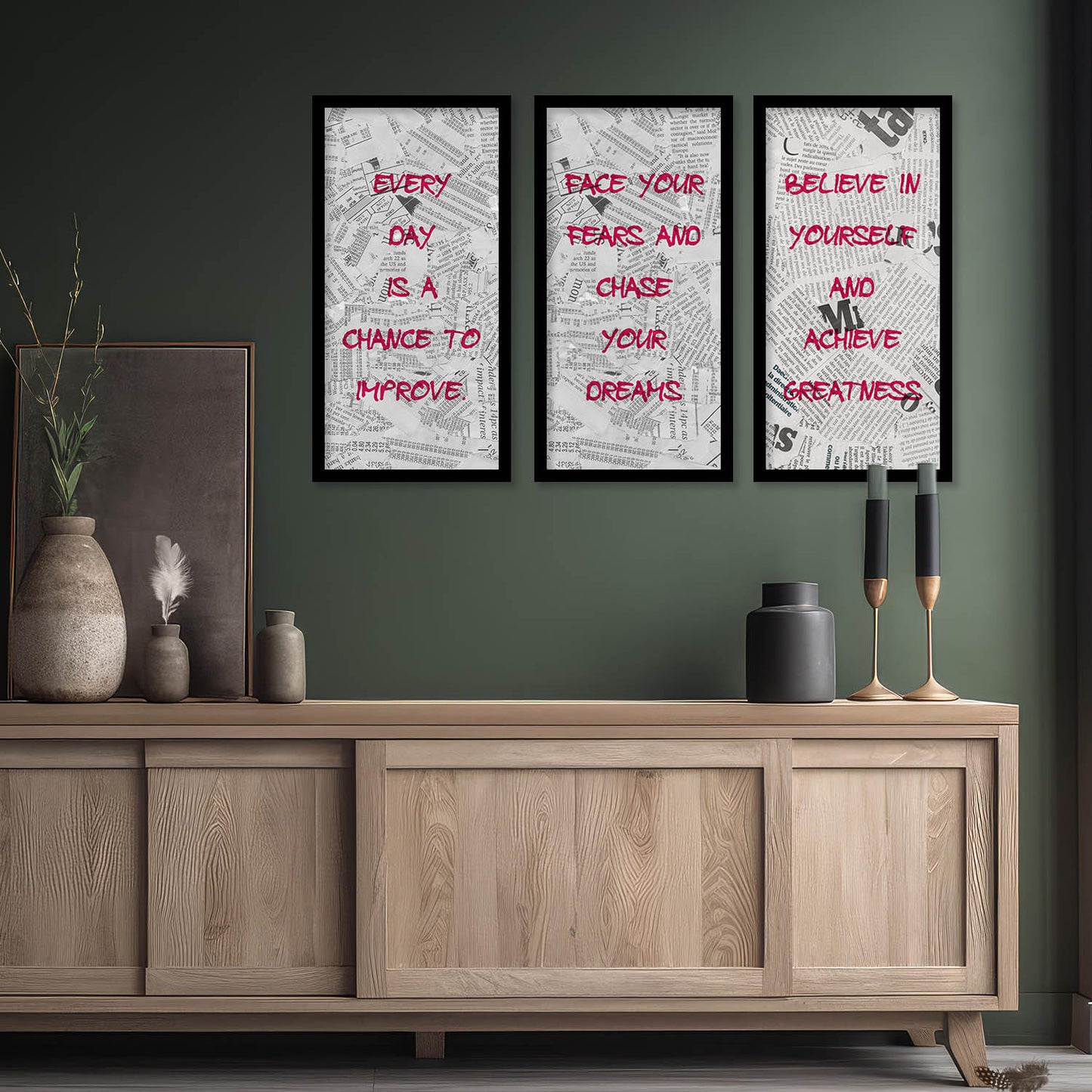 Motivational Wall Art Home Decor Living Room , Decorative Wall Prints