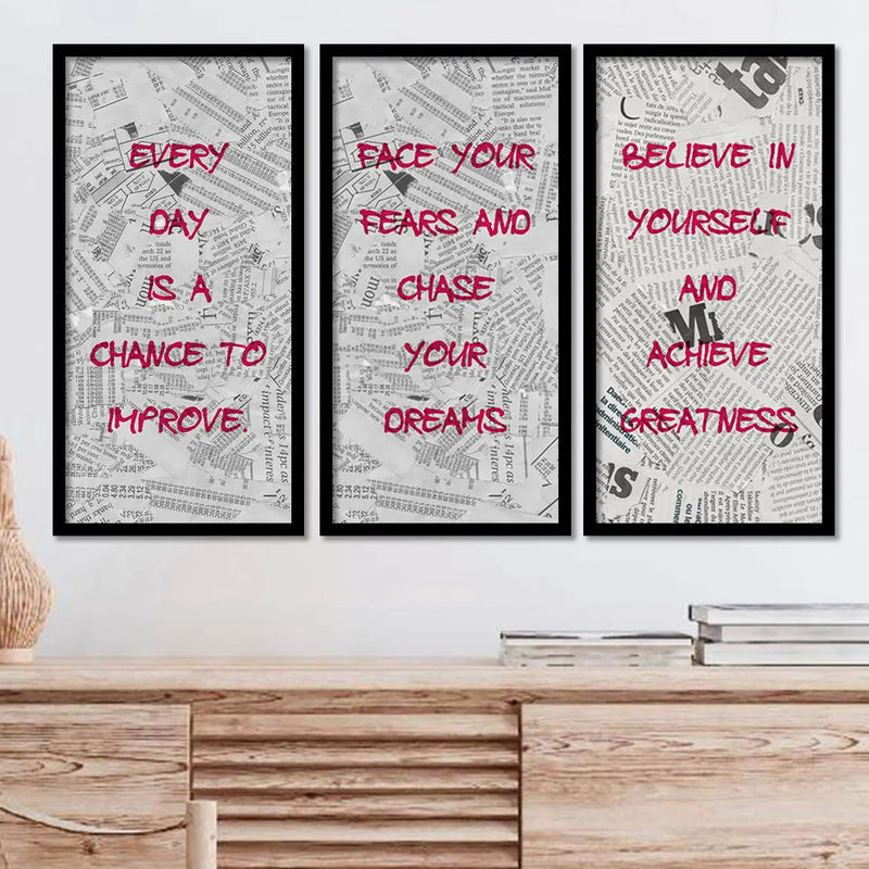 Motivational Wall Art Home Decor Living Room , Decorative Wall Prints by Kotart