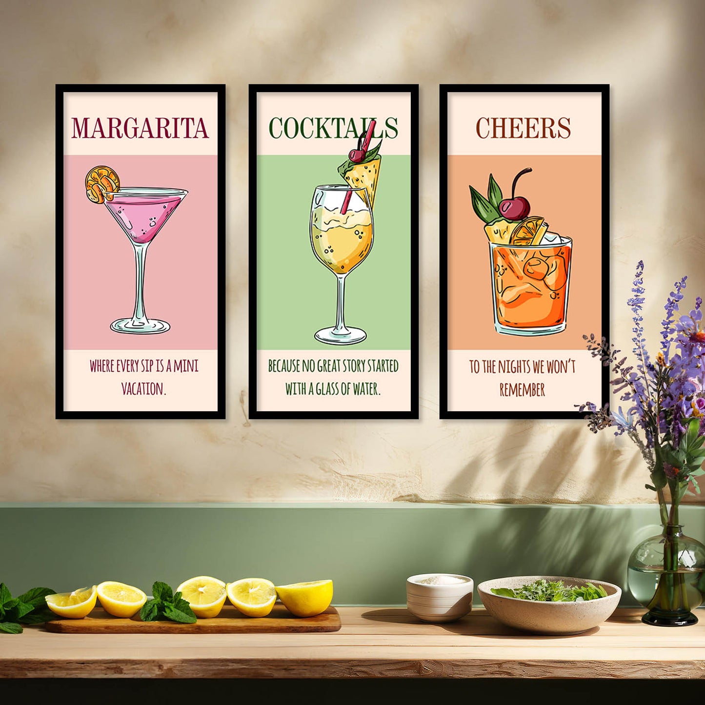 Quotes Wall Art Restaurant Décor Prints, Decorative Wall Prints For Kitchen