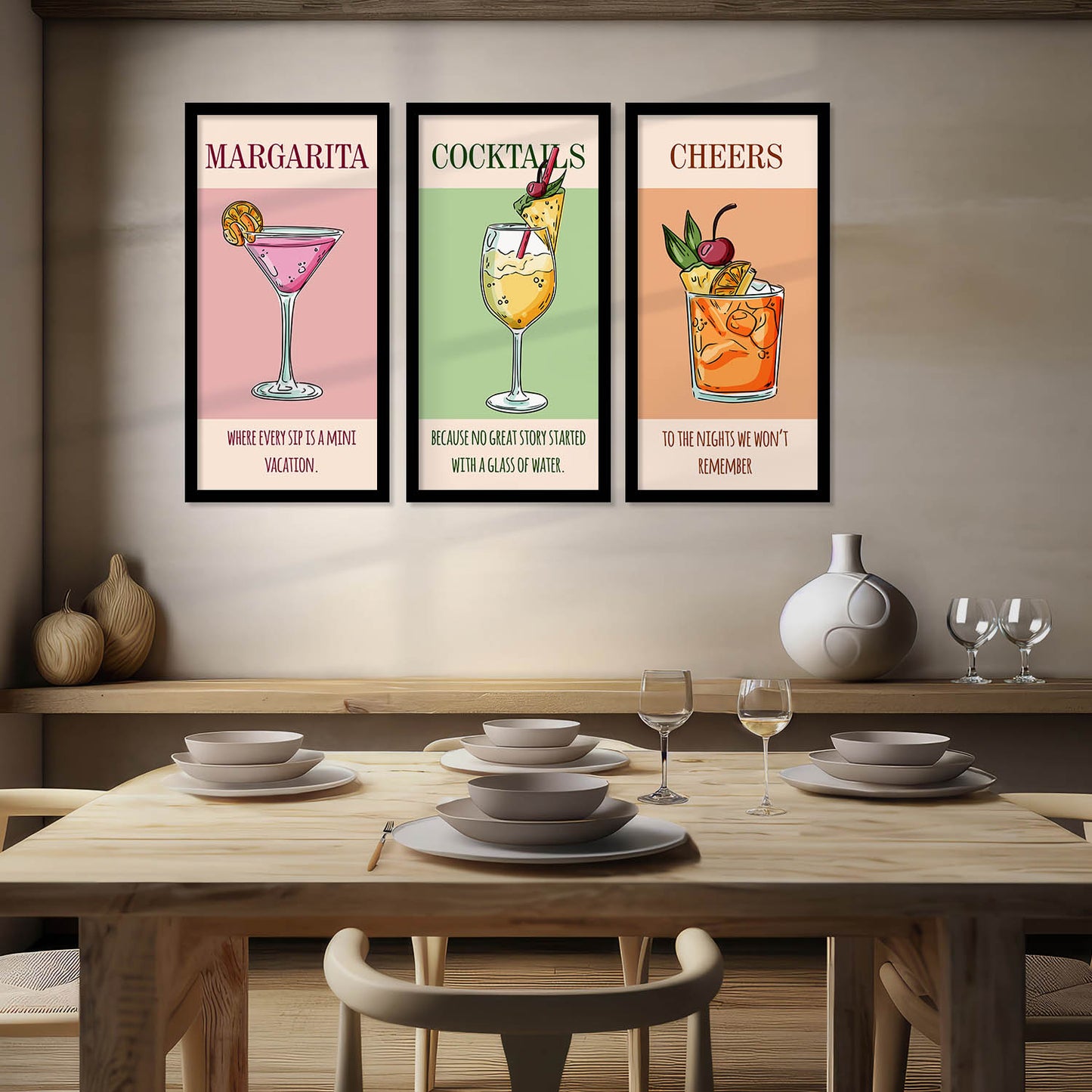 Quotes Wall Art Restaurant Décor Prints, Decorative Wall Prints For Kitchen