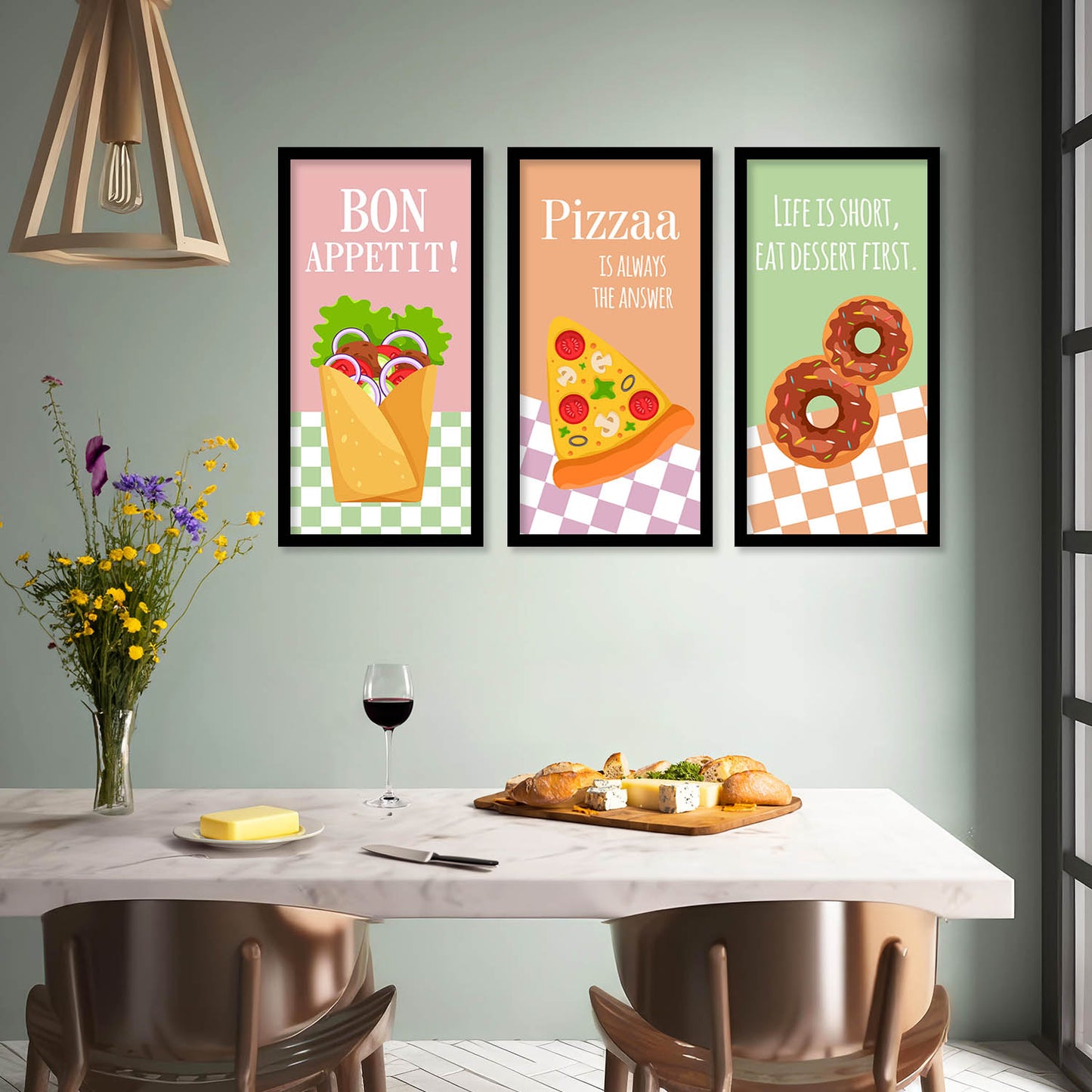 Quotes Wall Art Restaurant Décor Prints, Decorative Wall Prints For Kitchen