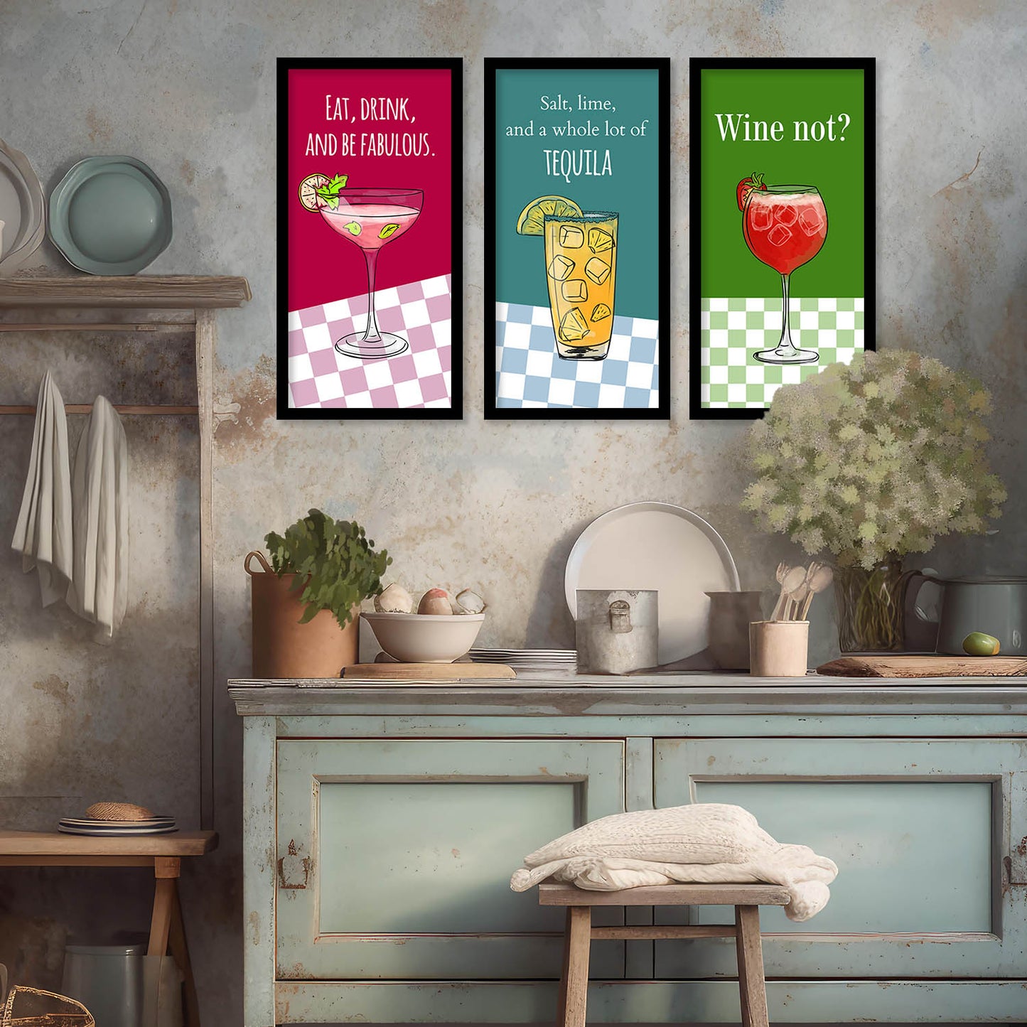 Quotes Wall Art Restaurant Décor Prints, Decorative Wall Prints For Kitchen