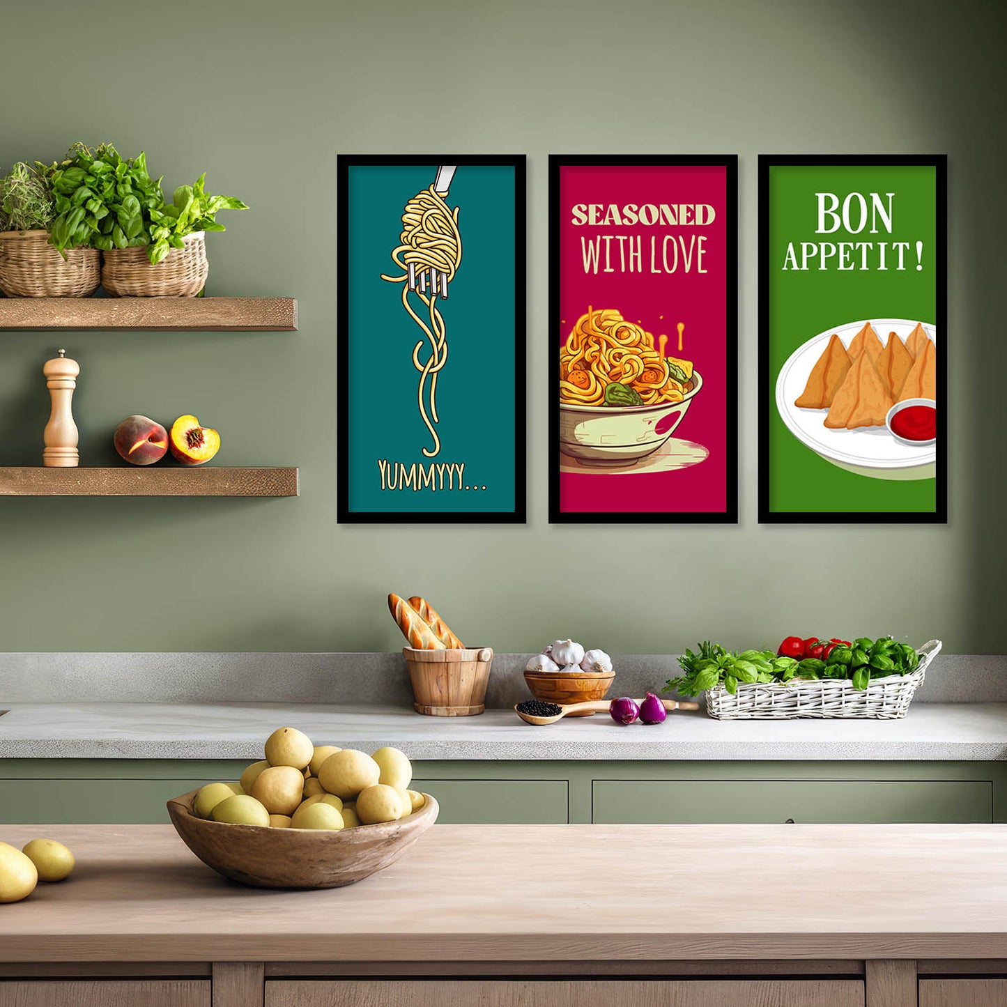 Quotes Wall Art Restaurant Décor Prints, Decorative Wall Prints For Kitchen