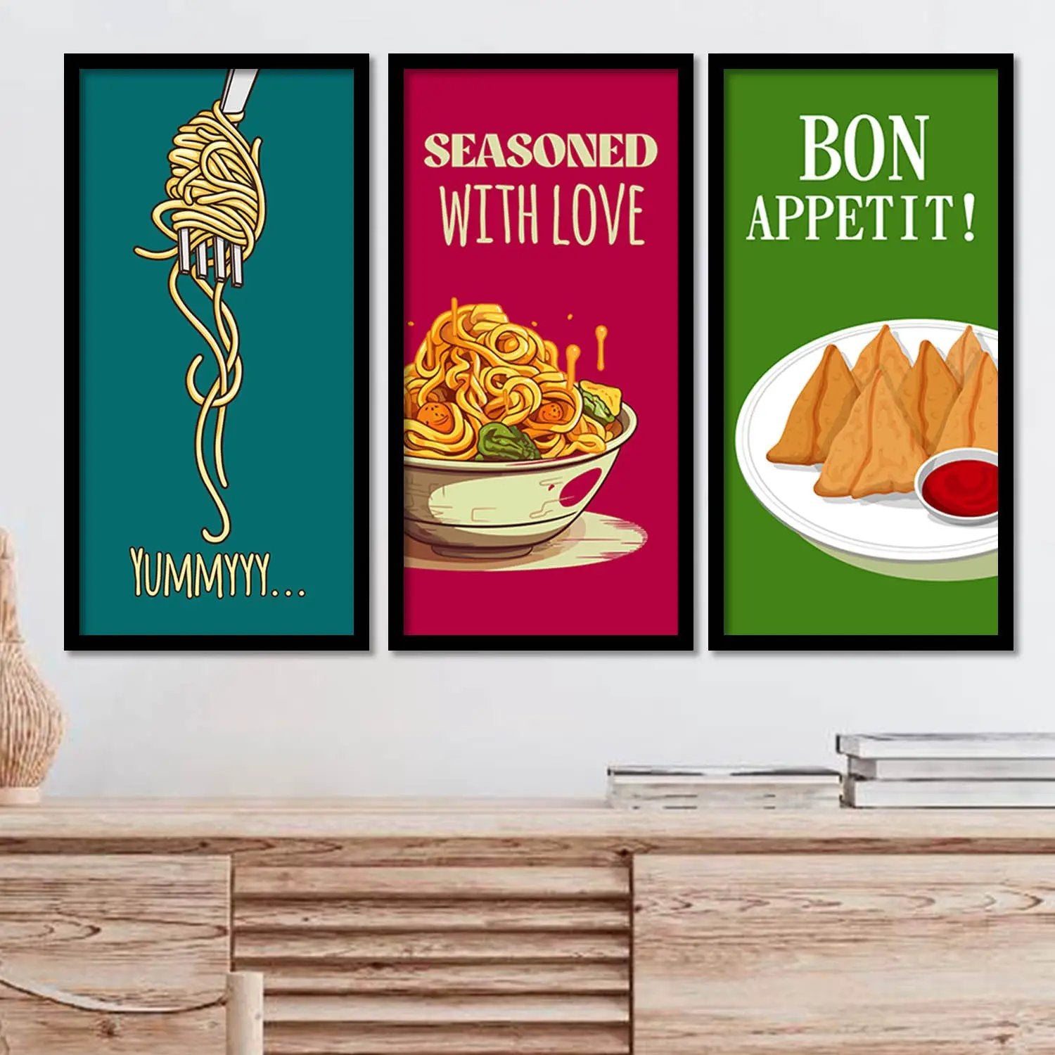 Kitchen Posters Set Wall Decor for Kitchens and Restaurants - Posters and Paintings with ...