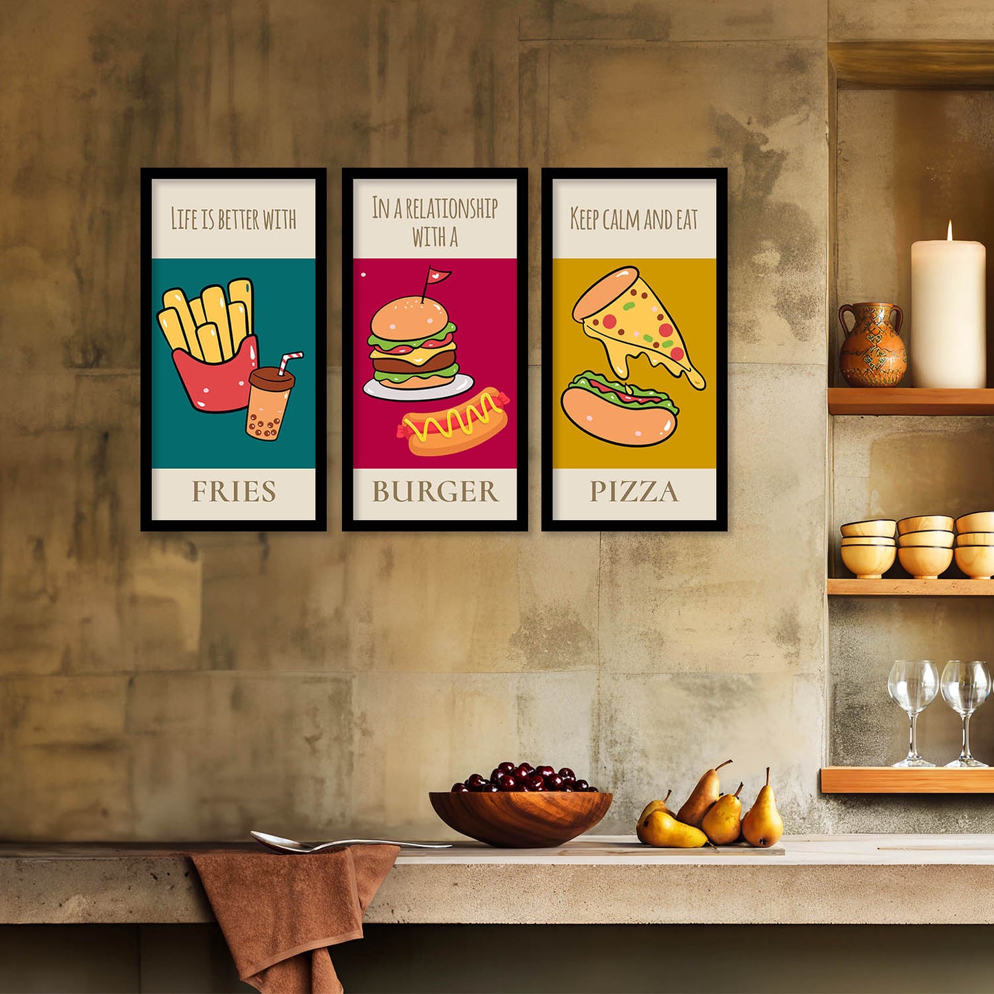 Quotes Wall Art Restaurant Décor Prints, Decorative Wall Prints For Kitchen