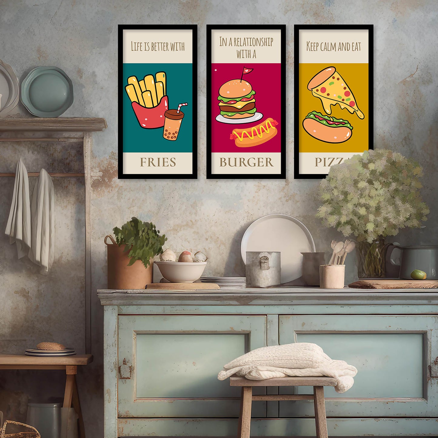 Quotes Wall Art Restaurant Décor Prints, Decorative Wall Prints For Kitchen