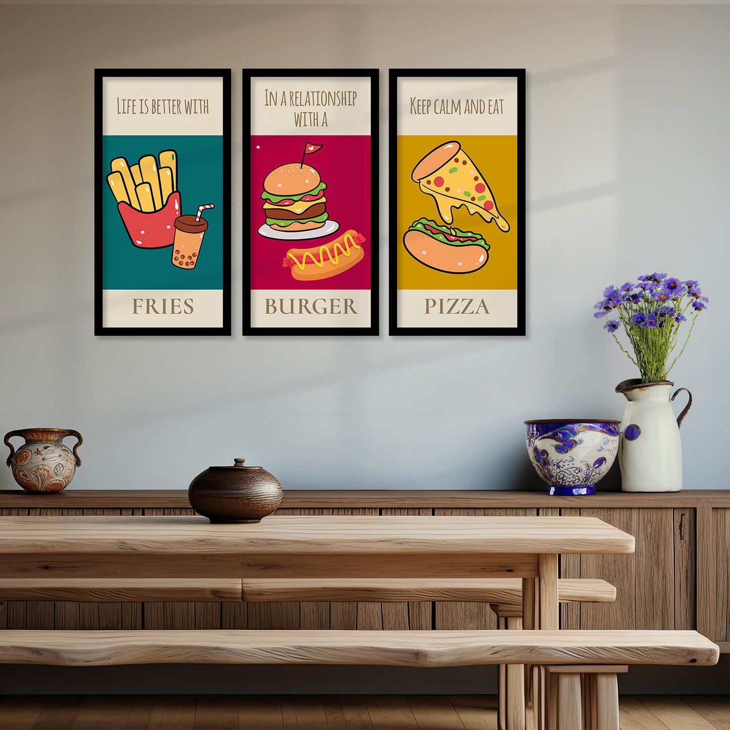 Quotes Wall Art Restaurant Décor Prints, Decorative Wall Prints For Kitchen