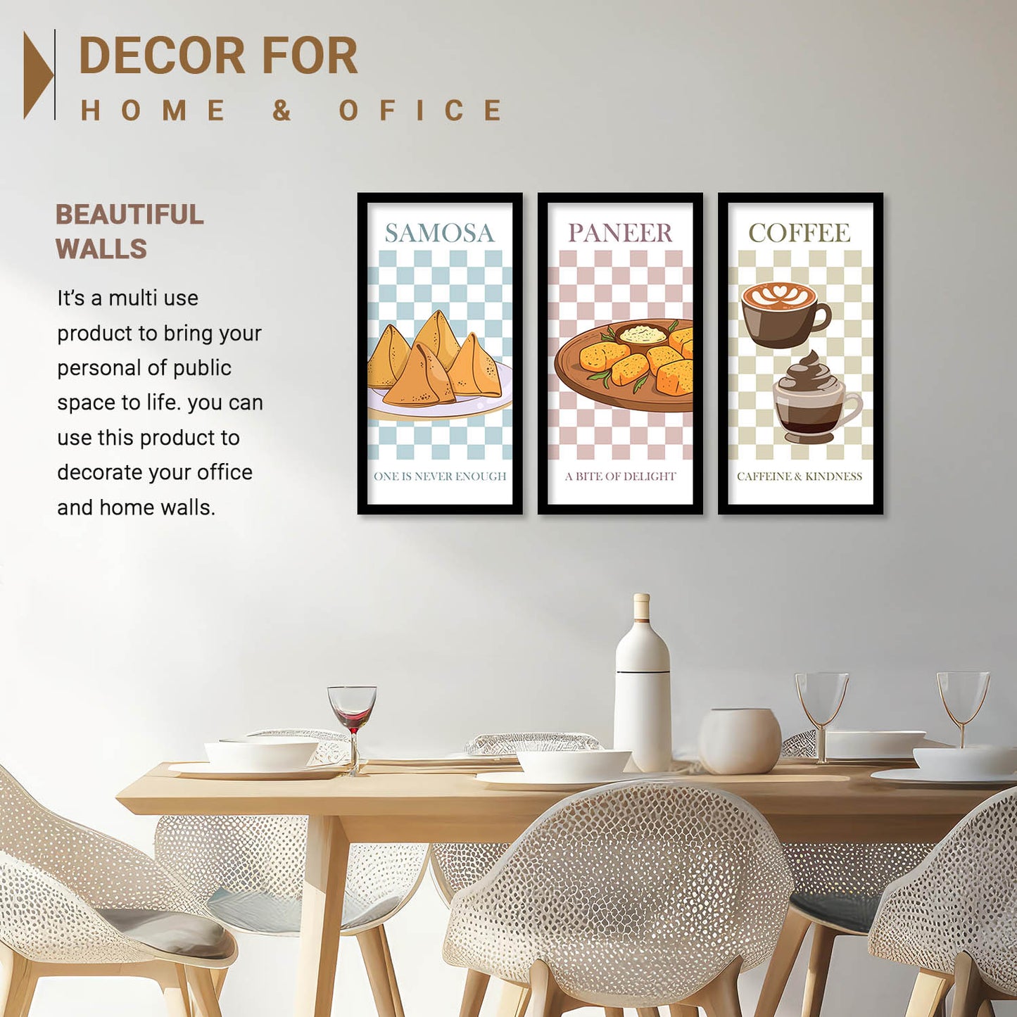 Quotes Wall Art Restaurant Décor Prints, Decorative Wall Prints For Kitchen