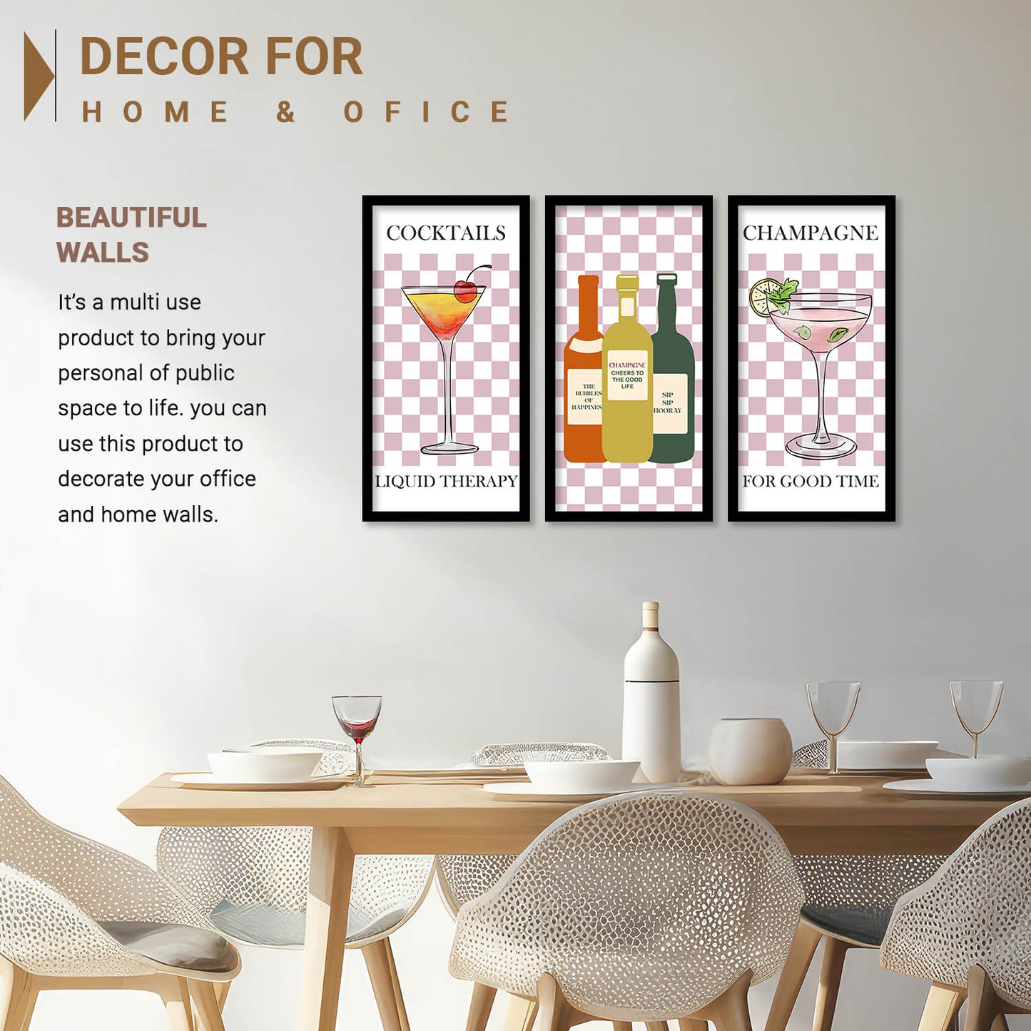 Quotes Wall Art Restaurant Décor Prints, Decorative Wall Prints For Kitchen