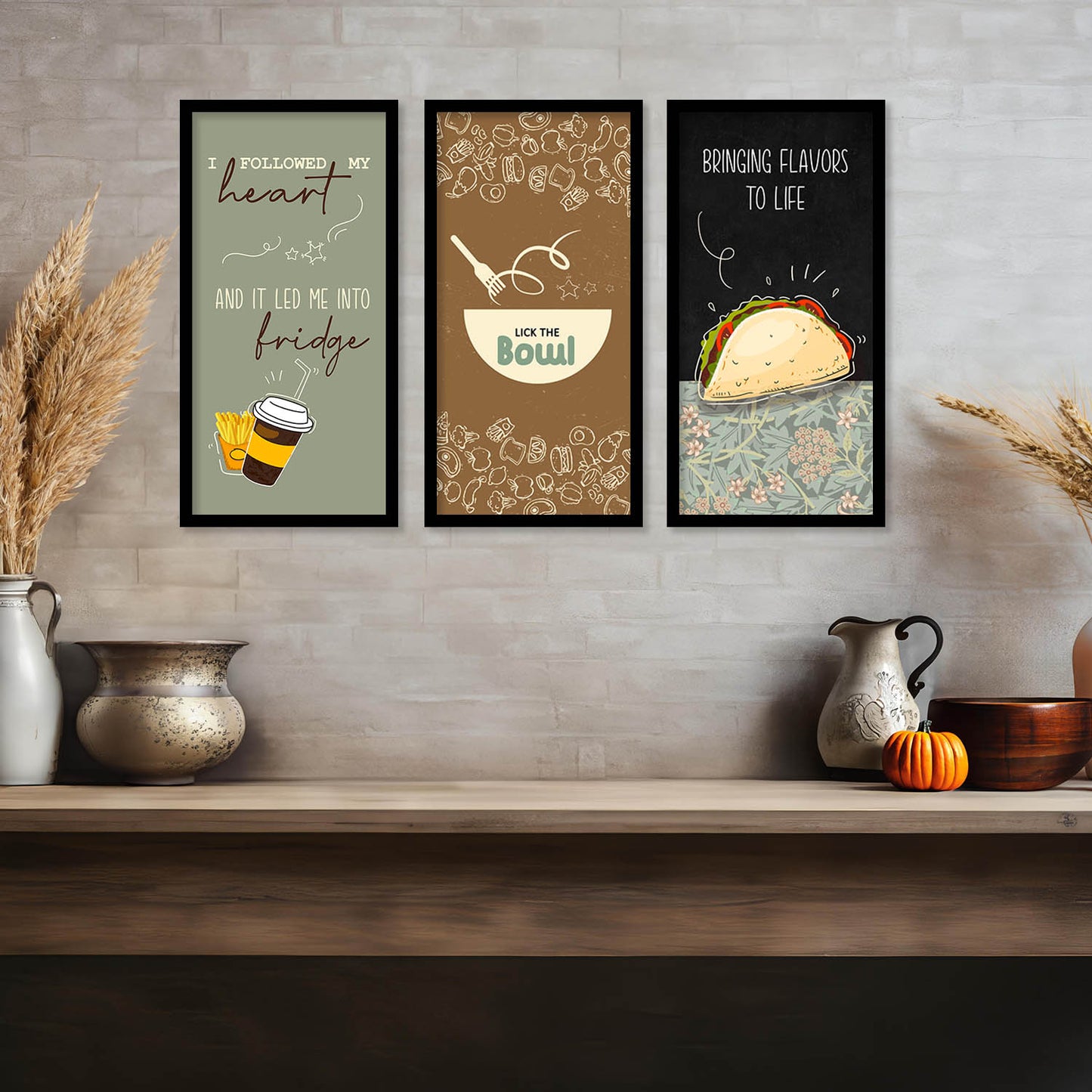 Quotes Wall Art Restaurant Décor Prints, Decorative Wall Prints For Kitchen