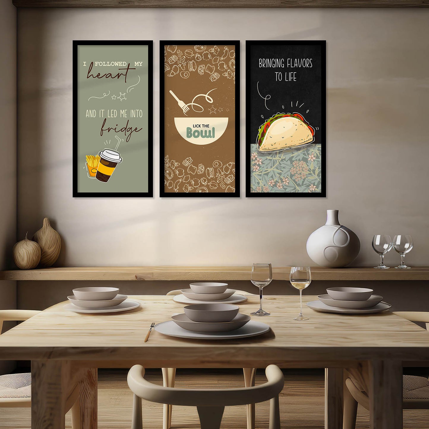 Quotes Wall Art Restaurant Décor Prints, Decorative Wall Prints For Kitchen