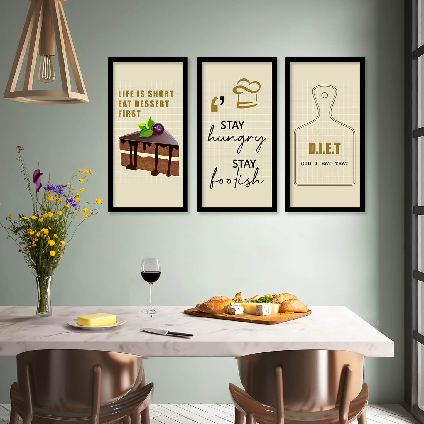 Quotes Wall Art Restaurant Décor Prints, Decorative Wall Prints For Kitchen