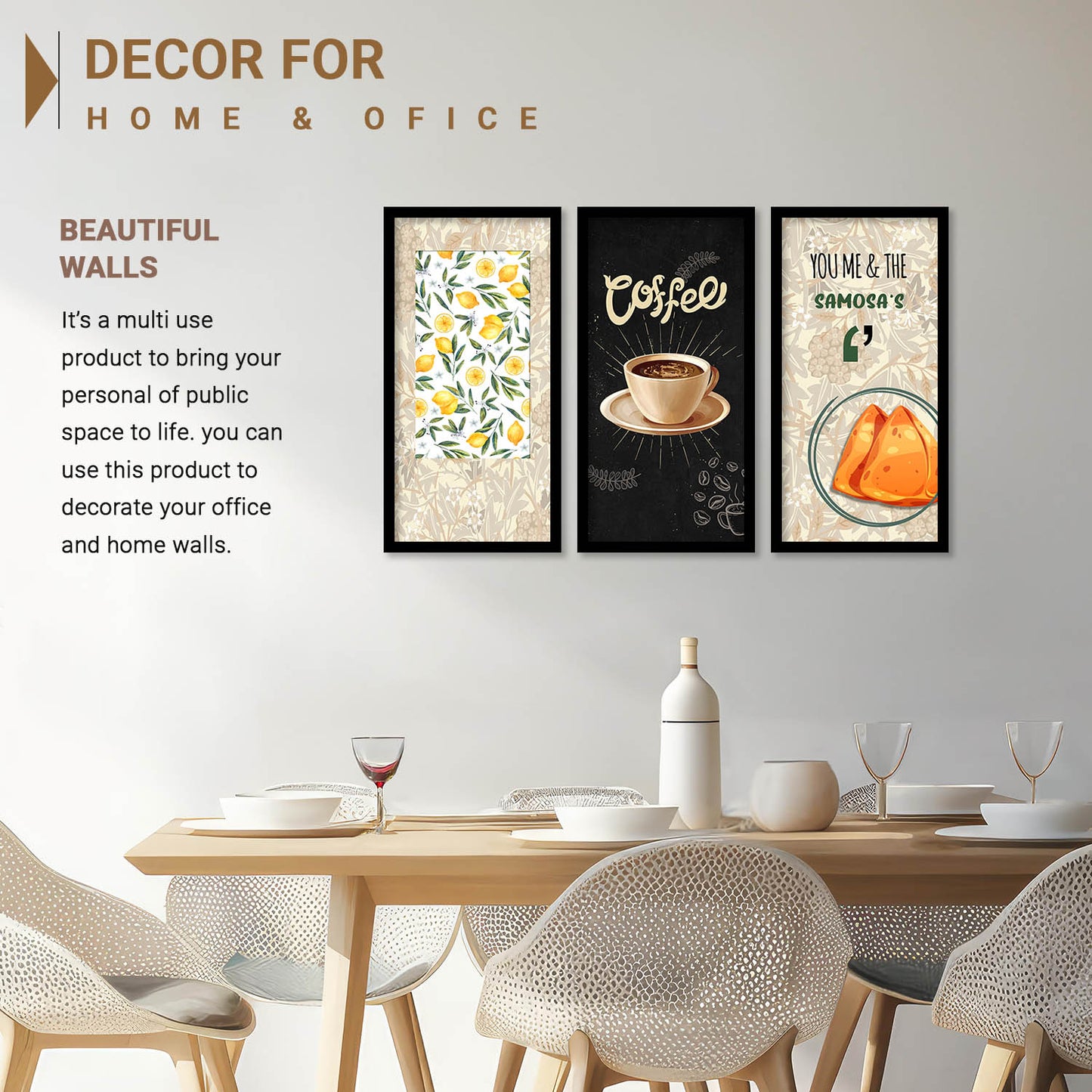 Quotes Wall Art Restaurant Décor Prints, Decorative Wall Prints For Kitchen