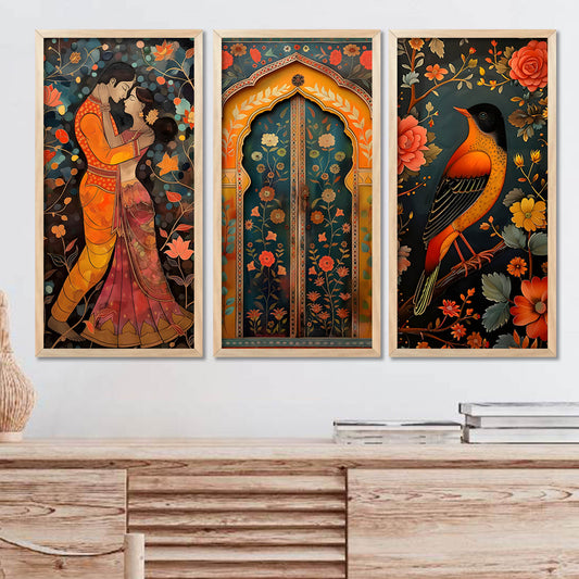 Madhubani Wall Art Framed Prints, Decorative Wall Art