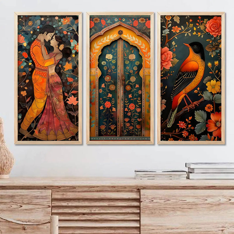 Madhubani Wall Art Framed Prints, Decorative Wall Art