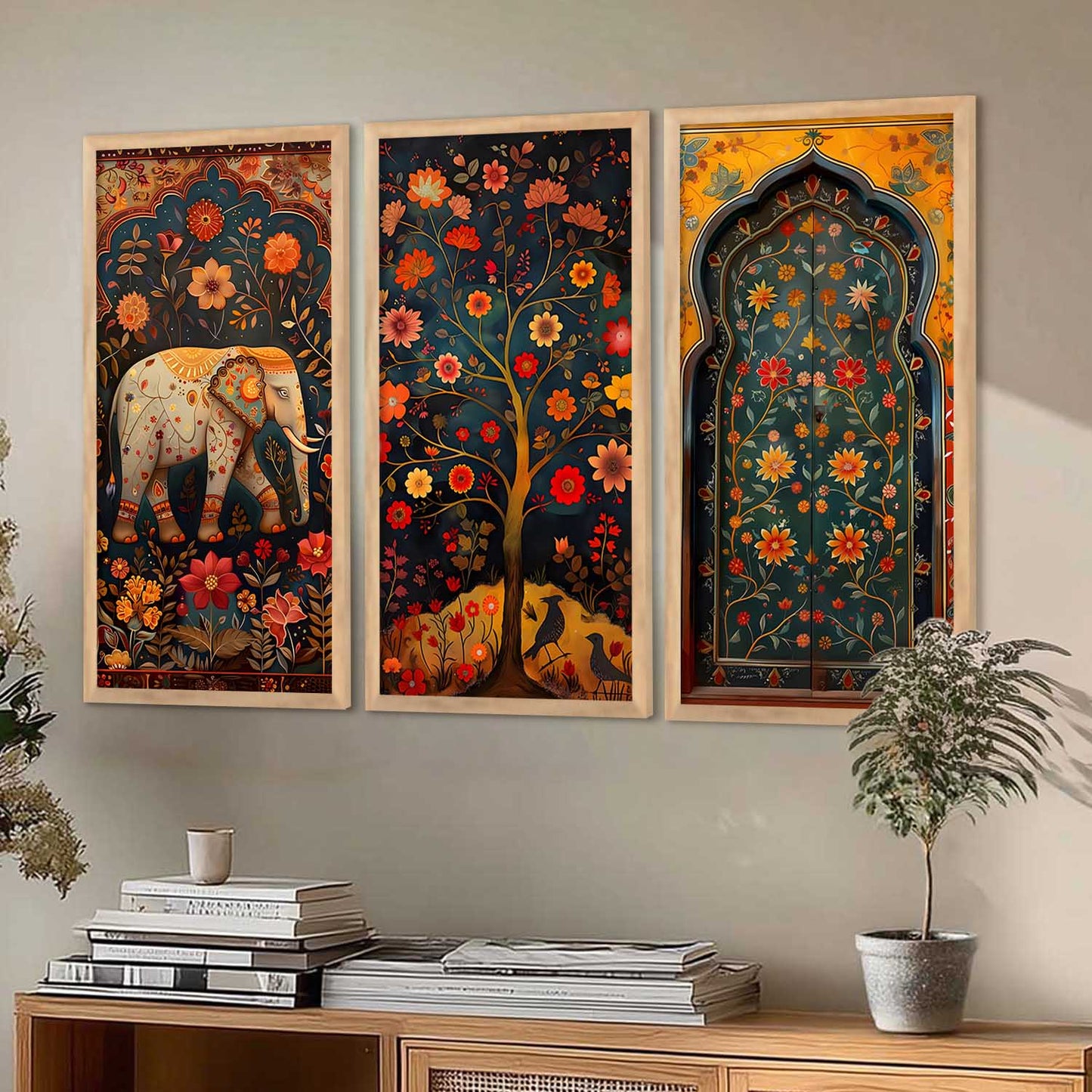 Madhubani Wall Art Framed Prints, Decorative Wall Art